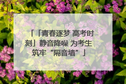 「青春逐梦 高考时刻」静音降噪 为考生筑牢“隔音墙”
