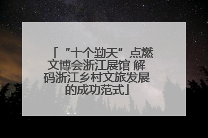 “十个勤天”点燃文博会浙江展馆 解码浙江乡村文旅发展的成功范式