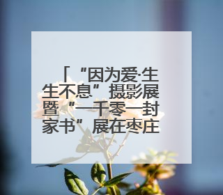 “因为爱·生生不息”摄影展暨“一千零一封家书”展在枣庄举办