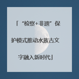 “检察+非遗”保护模式推动水族古文字融入新时代