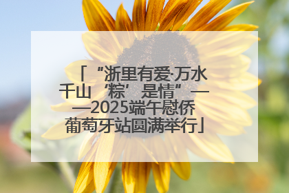 “浙里有爱·万水千山‘粽’是情”——2025端午慰侨葡萄牙站圆满举行