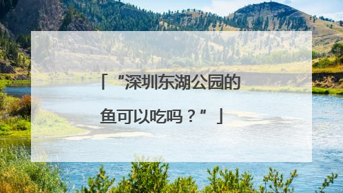 “深圳东湖公园的鱼可以吃吗？”
