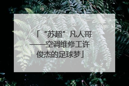 “苏超”凡人哥——空调维修工许俊杰的足球梦
