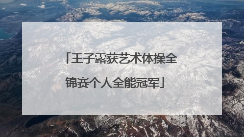 王子露获艺术体操全锦赛个人全能冠军