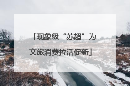 现象级“苏超”为文旅消费拉活促新