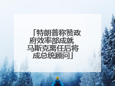 特朗普称赞政府效率部成就 马斯克离任后将成总统顾问