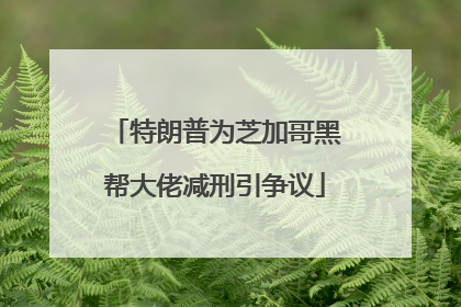 特朗普为芝加哥黑帮大佬减刑引争议