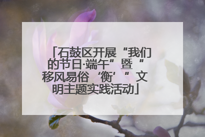 石鼓区开展“我们的节日·端午”暨“移风易俗‘衡’”文明主题实践活动