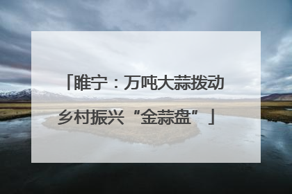 睢宁：万吨大蒜拨动乡村振兴“金蒜盘”