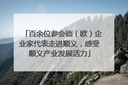 百余位参会德（欧）企业家代表走进顺义，感受顺义产业发展活力