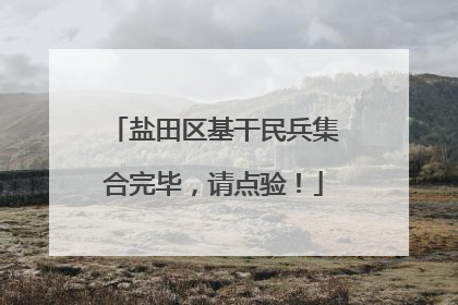 盐田区基干民兵集合完毕，请点验！