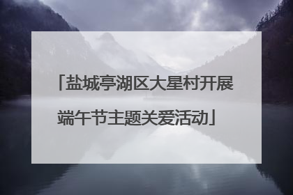 盐城亭湖区大星村开展端午节主题关爱活动