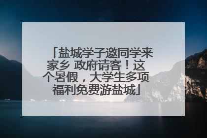 盐城学子邀同学来家乡 政府请客！这个暑假，大学生多项福利免费游盐城