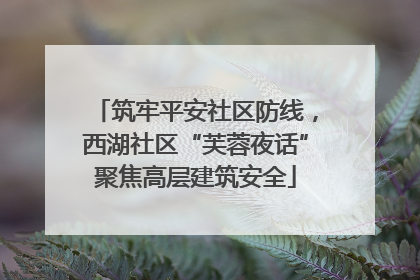 筑牢平安社区防线，西湖社区“芙蓉夜话”聚焦高层建筑安全