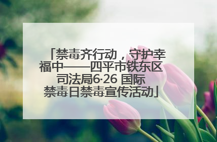 禁毒齐行动，守护幸福中——四平市铁东区司法局6·26 国际禁毒日禁毒宣传活动