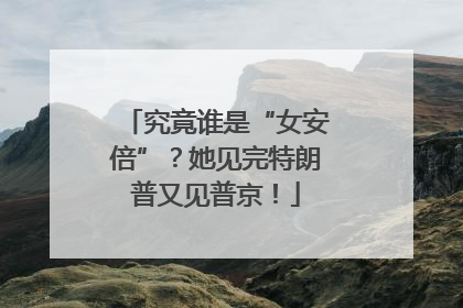 究竟谁是“女安倍”？她见完特朗普又见普京！