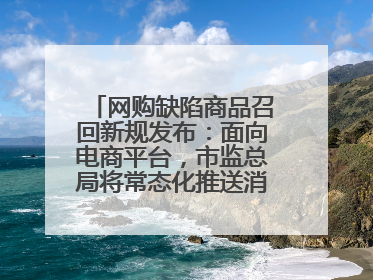 网购缺陷商品召回新规发布：面向电商平台，市监总局将常态化推送消费品召回信息