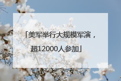 美军举行大规模军演，超12000人参加