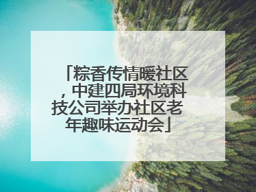 粽香传情暖社区，中建四局环境科技公司举办社区老年趣味运动会