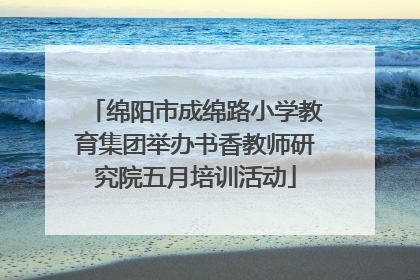 绵阳市成绵路小学教育集团举办书香教师研究院五月培训活动