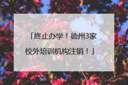 终止办学！德州3家校外培训机构注销！