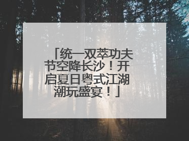 统一双萃功夫节空降长沙！开启夏日粤式江湖潮玩盛宴！