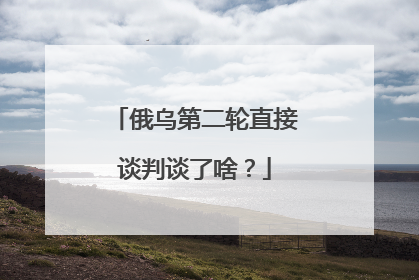 俄乌第二轮直接谈判谈了啥？