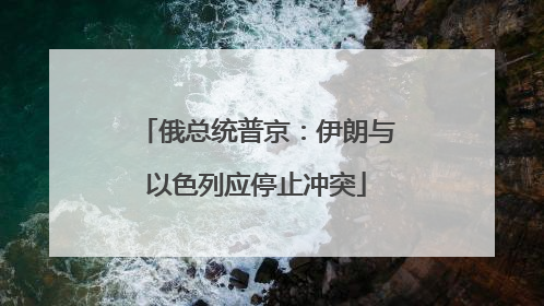 俄总统普京：伊朗与以色列应停止冲突