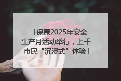 保康2025年安全生产月活动举行，上千市民“沉浸式”体验