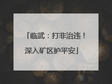 临武：打非治违！深入矿区护平安