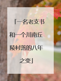 一名老支书和一个川南丘陵村落的八年之变