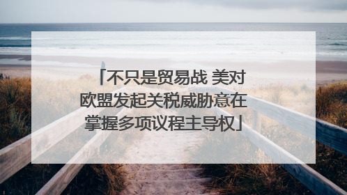 不只是贸易战 美对欧盟发起关税威胁意在掌握多项议程主导权