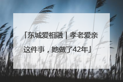 东城爱相融｜孝老爱亲这件事，她做了42年
