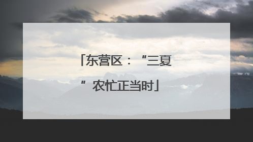 东营区：“三夏”农忙正当时