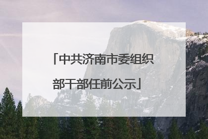 中共济南市委组织部干部任前公示