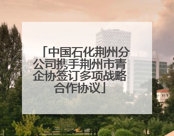 中国石化荆州分公司携手荆州市青企协签订多项战略合作协议