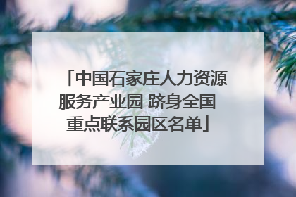 中国石家庄人力资源服务产业园 跻身全国重点联系园区名单