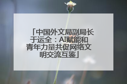 中国外文局副局长于运全：AI赋能和青年力量共促网络文明交流互鉴