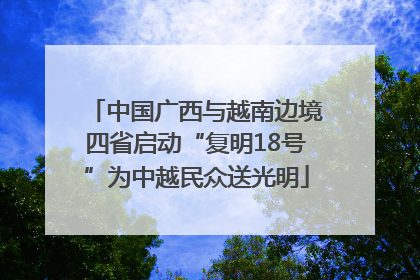 中国广西与越南边境四省启动“复明18号”为中越民众送光明