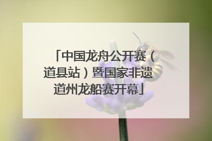 中国龙舟公开赛（道县站）暨国家非遗道州龙船赛开幕