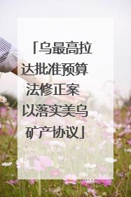 乌最高拉达批准预算法修正案 以落实美乌矿产协议