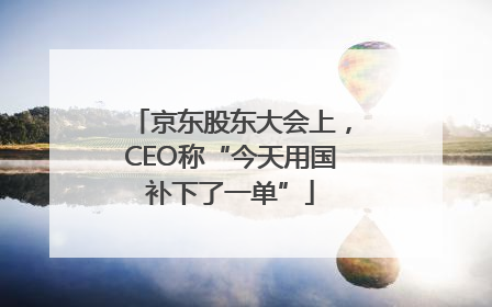 京东股东大会上，CEO称“今天用国补下了一单”