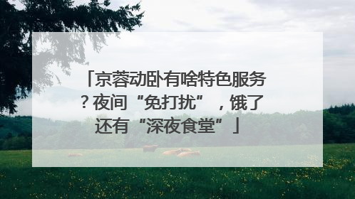 京蓉动卧有啥特色服务？夜间“免打扰”，饿了还有“深夜食堂”