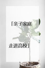 亲子家庭走进高校