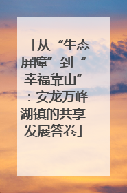 从“生态屏障”到“幸福靠山”：安龙万峰湖镇的共享发展答卷