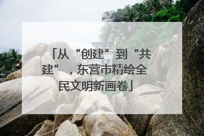 从“创建”到“共建”，东营市精绘全民文明新画卷