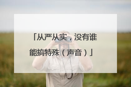 从严从实，没有谁能搞特殊（声音）