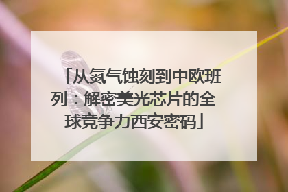 从氮气蚀刻到中欧班列：解密美光芯片的全球竞争力西安密码