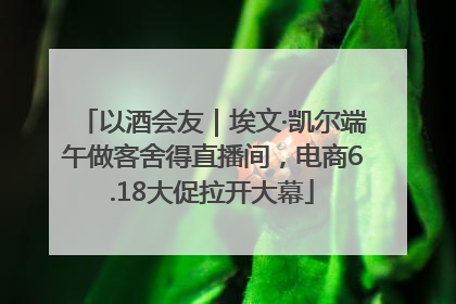 以酒会友｜埃文·凯尔端午做客舍得直播间，电商6.18大促拉开大幕