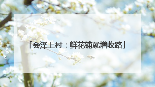 会泽上村：鲜花铺就增收路